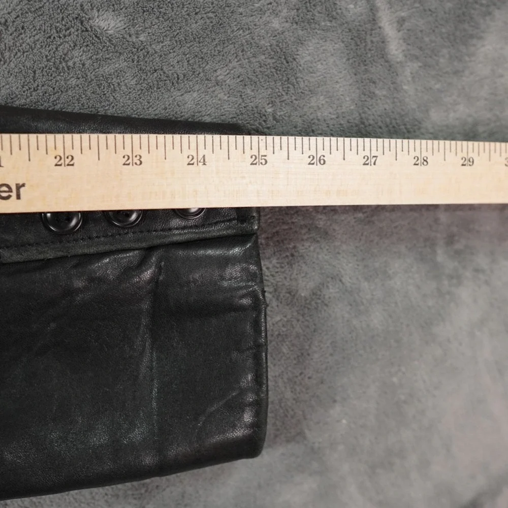 VTG The Territory Ahead Leather‎ Blazer Mens Large Black Jacket Classic READ MOB